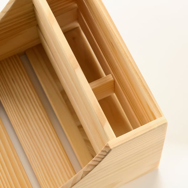 CHOKLADHAJ kitchen countertop organiser, wood, 20x18x16 cm