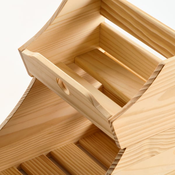 CHOKLADHAJ food storage box, set of 2, wood