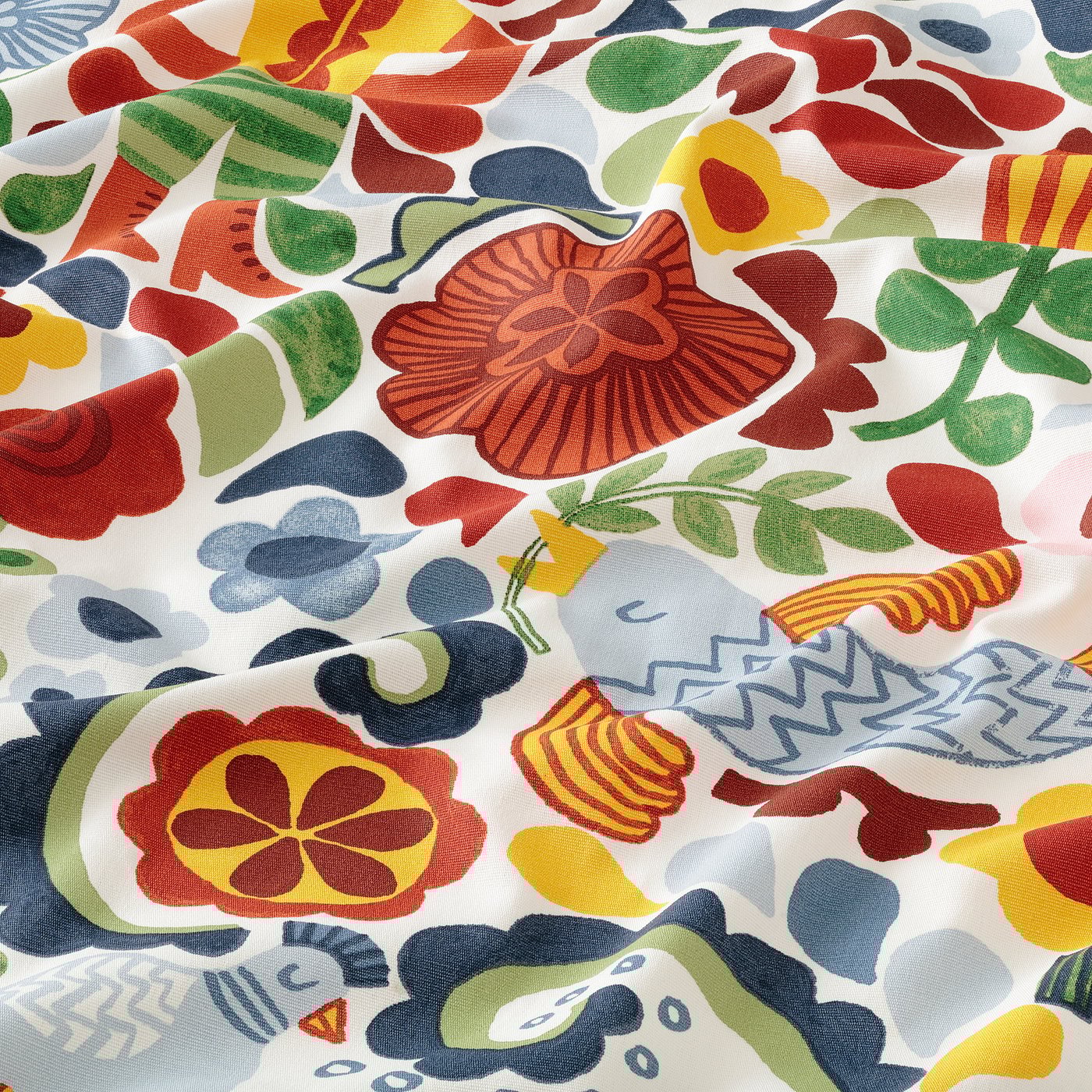 CINTIAKAKTUS pre-cut fabric, white/multicolour, 150x300 cm