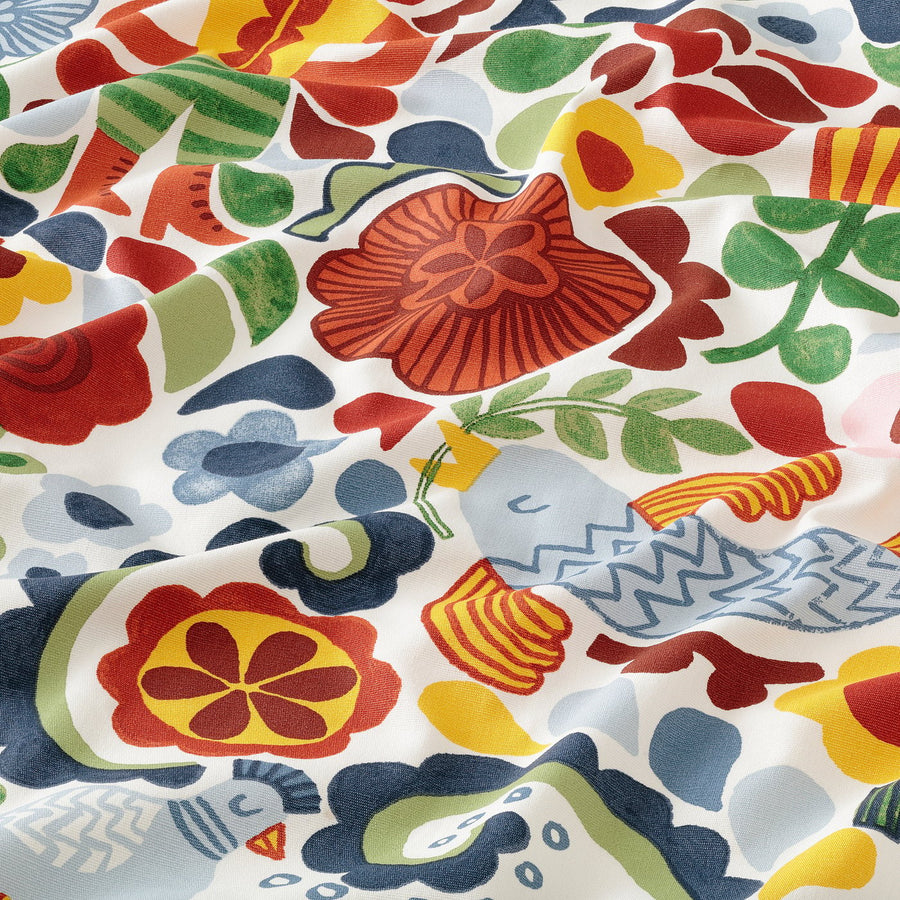 CINTIAKAKTUS pre-cut fabric, white/multicolour, 150x300 cm