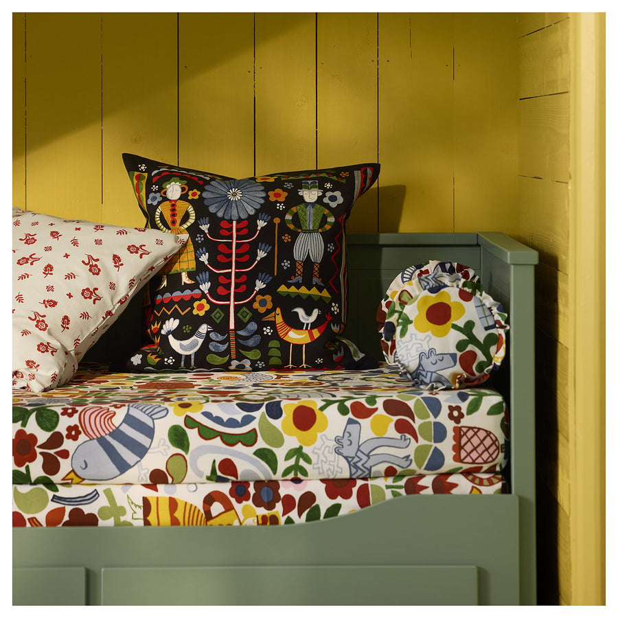 CINTIAKAKTUS pre-cut fabric, white/multicolour, 150x300 cm