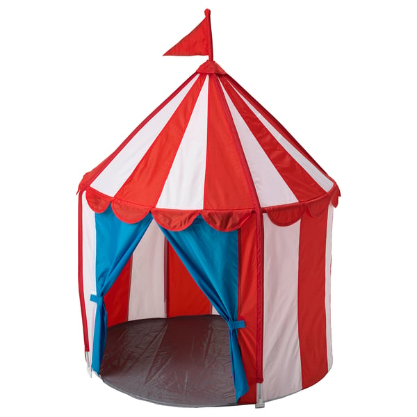 CIRKUSTÄLT children's tent, red blue/white, 100 cm