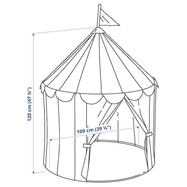 Ikea CIRKUSTÄLT - Children's tent, red blue/white