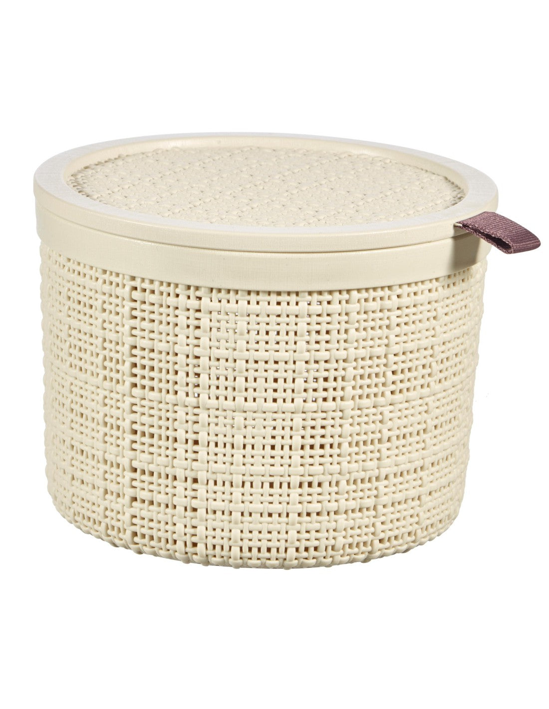 CESTINO JUTE CON COPERCHIO IN FIBRE INTR
