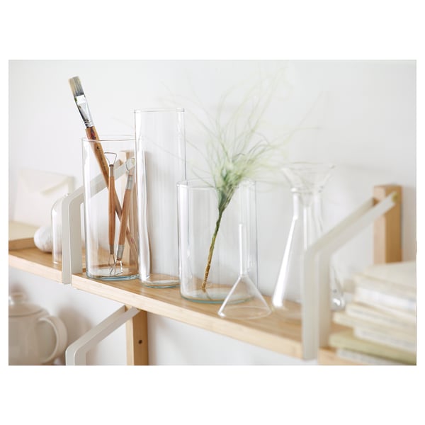 CYLINDER vase, set of 3, clear glass