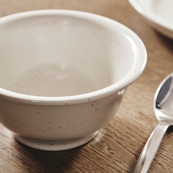 DAGGASTER bowl, dotted/light beige, 14 cm