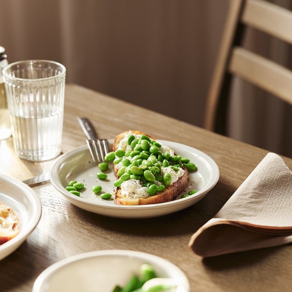 DAGGASTER side plate, dotted/light beige, 20 cm