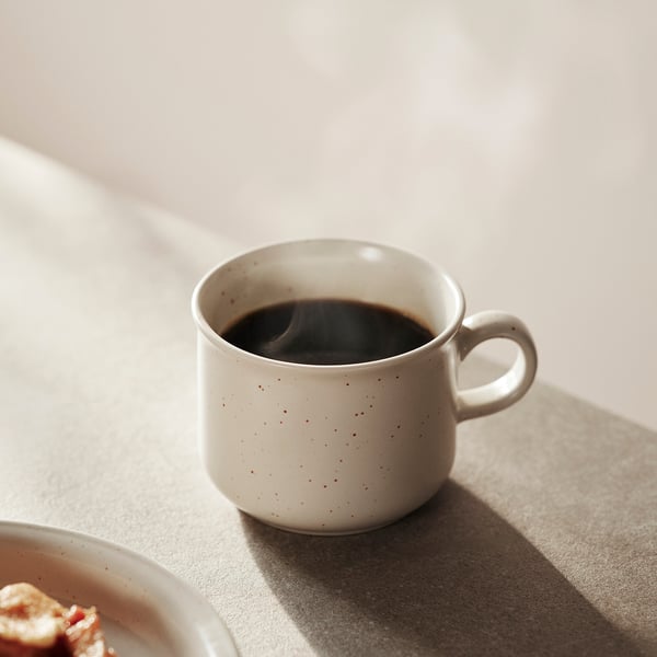 DAGGASTER mug, dotted/light beige, 40 cl