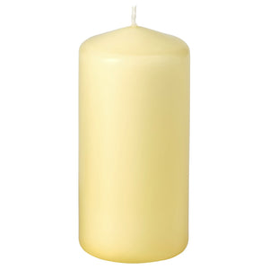 DAGLIGEN unscented pillar candle, pale yellow, 6.8 cm