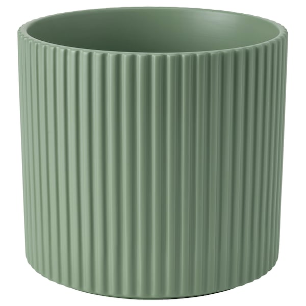 DAKSJUS plant pot, light green, 15 cm
