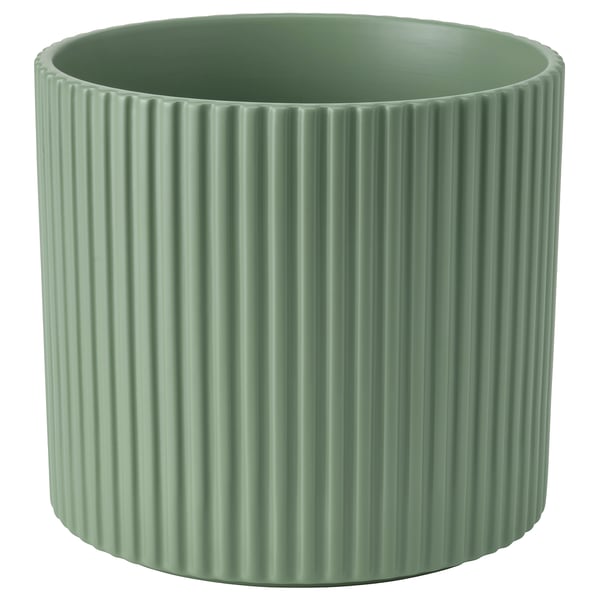 DAKSJUS plant pot, light green, 15 cm