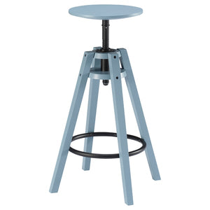 DALFRED bar stool, grey-blue, 63-74 cm