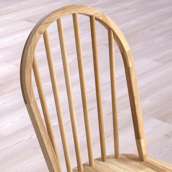 DANDERYD / SKOGSTA - Table and 2 chairs, white/acacia oak veneer,74x134/80 cm