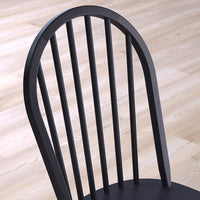 DANDERYD / SKOGSTA - Table and 6 chairs, pine veneer black/black,180 cm