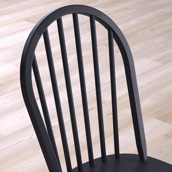 Ikea DANDERYD / SKOGSTA - Table and 6 chairs, pine veneer black/black,180 cm