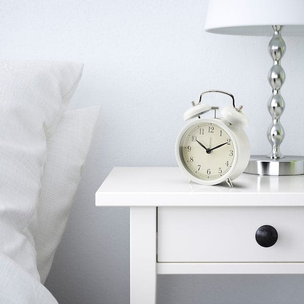Ikea DEKAD - Alarm clock, white, 10 cm