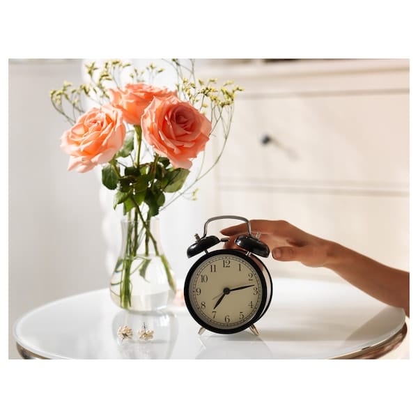Ikea DEKAD - Alarm clock, black, 10 cm