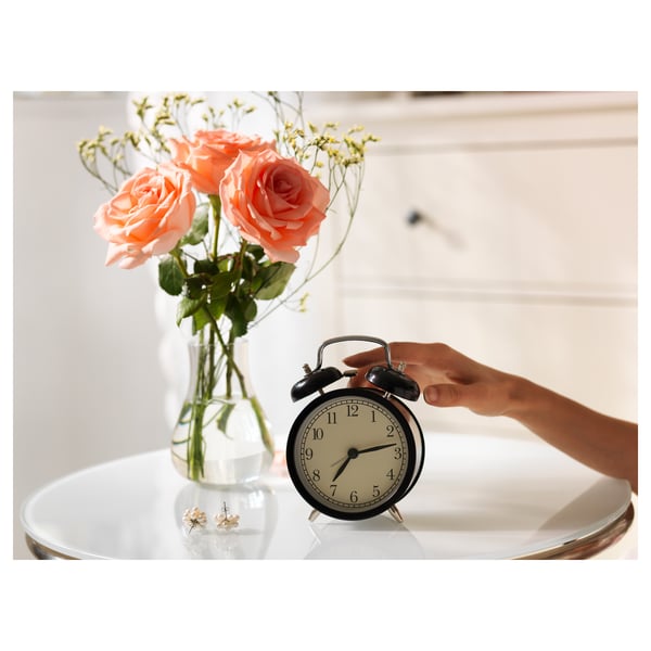 DEKAD alarm clock, black, 10 cm