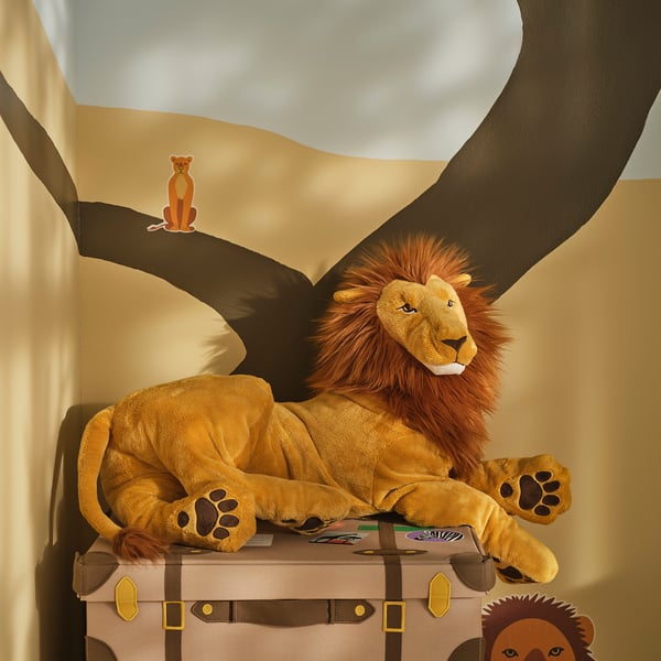 DJUNGELSKOG soft toy, lion
