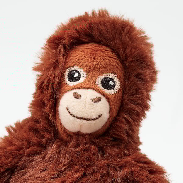 DJUNGELSKOG soft toy, mini/orangutan, 20 cm
