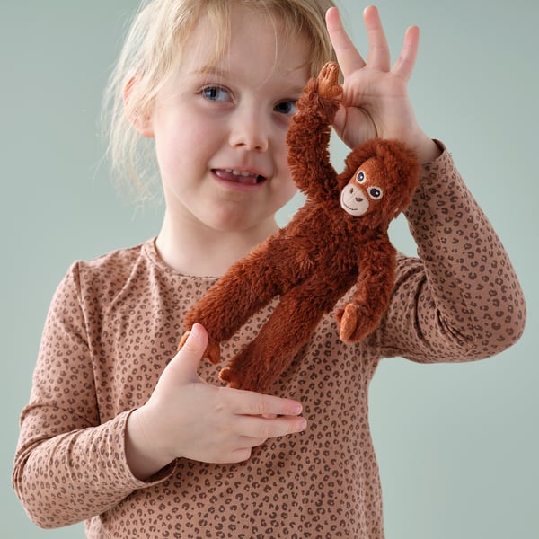 DJUNGELSKOG soft toy, mini/orangutan, 20 cm