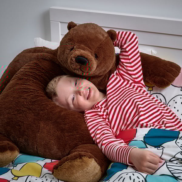DJUNGELSKOG soft toy, brown bear