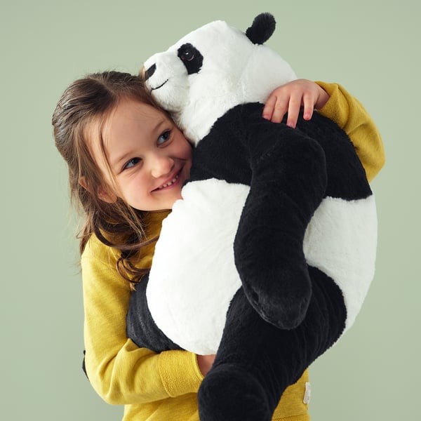 DJUNGELSKOG soft toy, panda