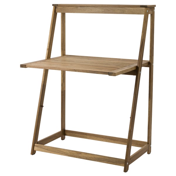 DJUPÖN folding table, brown, 78x113x65 cm