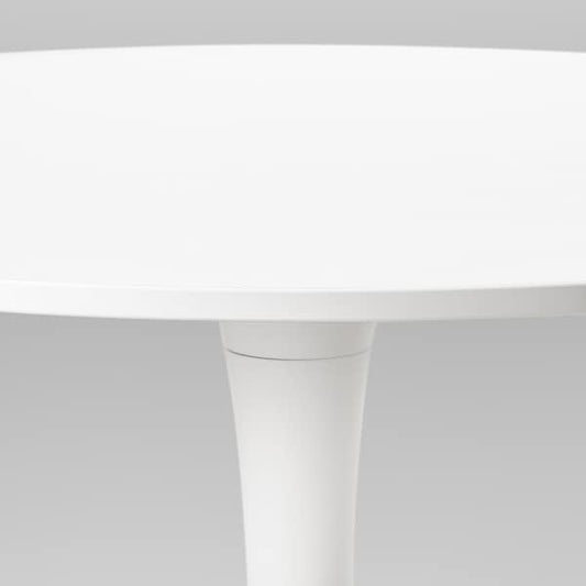 Ikea DOCKSTA / KRYLBO - Table and 4 chairs, white white/Tonerud dark beige,103 cm