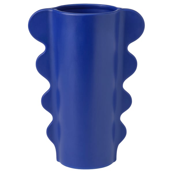 DOFTBRÄKEN vase, dark blue, 28 cm
