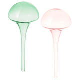 DOFTRIPS self-watering insert, glass/pink green, 40 cl, 2 pack
