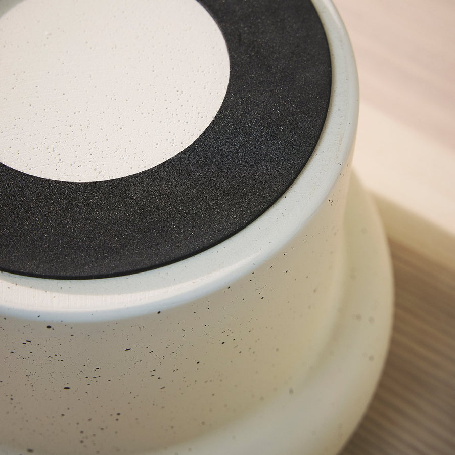 DOFTRIPS plant pot, off-white, 16 cm