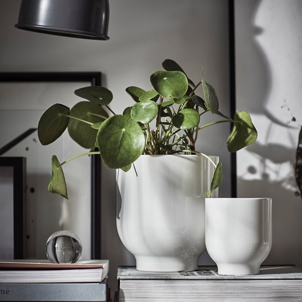 DRÖMSK plant pot, white, 15 cm