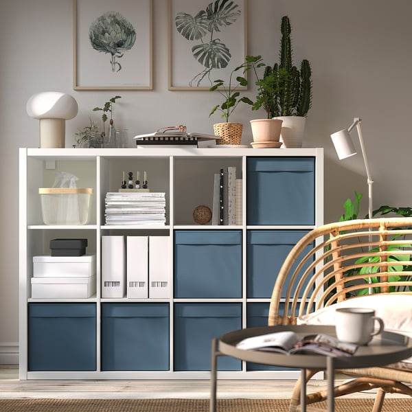 DRÖNA box, blue, 33x38x33 cm