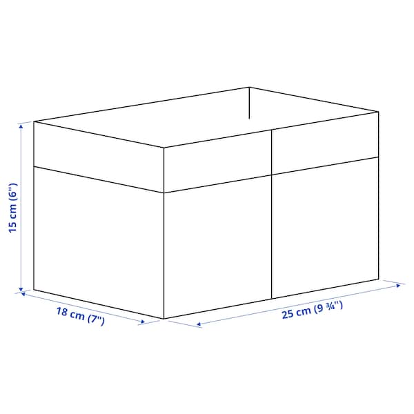 Ikea DRÖNA - Box, set of 3, blue, 18x25x15 cm
