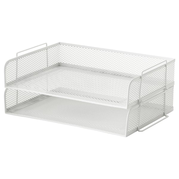 DRÖNJÖNS letter tray, white, 34x7x24 cm, 2 pack