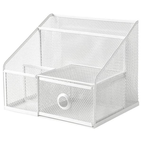 DRÖNJÖNS desk organiser, white, 25x20 cm