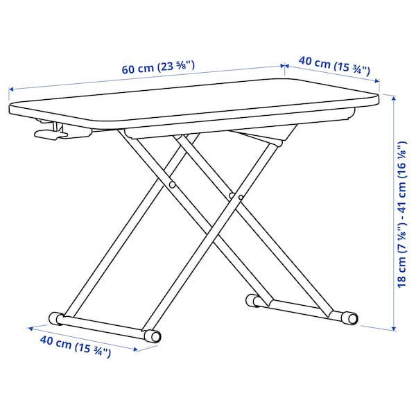 Ikea DUBBLA - Laptop stand, white, 60x40 cm