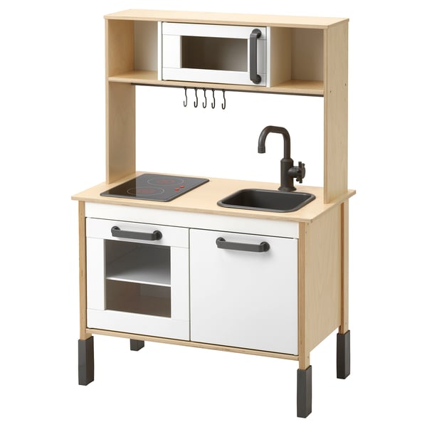 DUKTIG play kitchen, birch, 72x40x109 cm