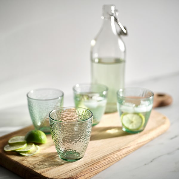 DVÄRGSTUBB glass, green, 27 cl, 4 pack