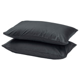 DVALA pillowcase, black, 50x80 cm, 2 pack