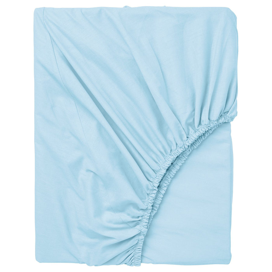 DVALA fitted sheet, light blue, 200x80 cm