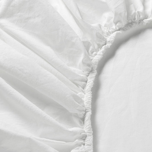 DVALA fitted sheet, white, 160x200 cm