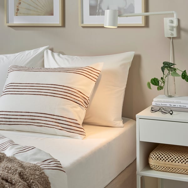 DVALA fitted sheet, white, 160x200 cm