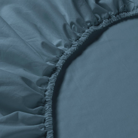 DVALA fitted sheet, blue, 90x200 cm