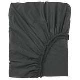 DVALA fitted sheet, black, 140x200 cm