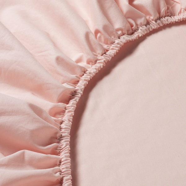 DVALA fitted sheet, light pink, 120x200 cm