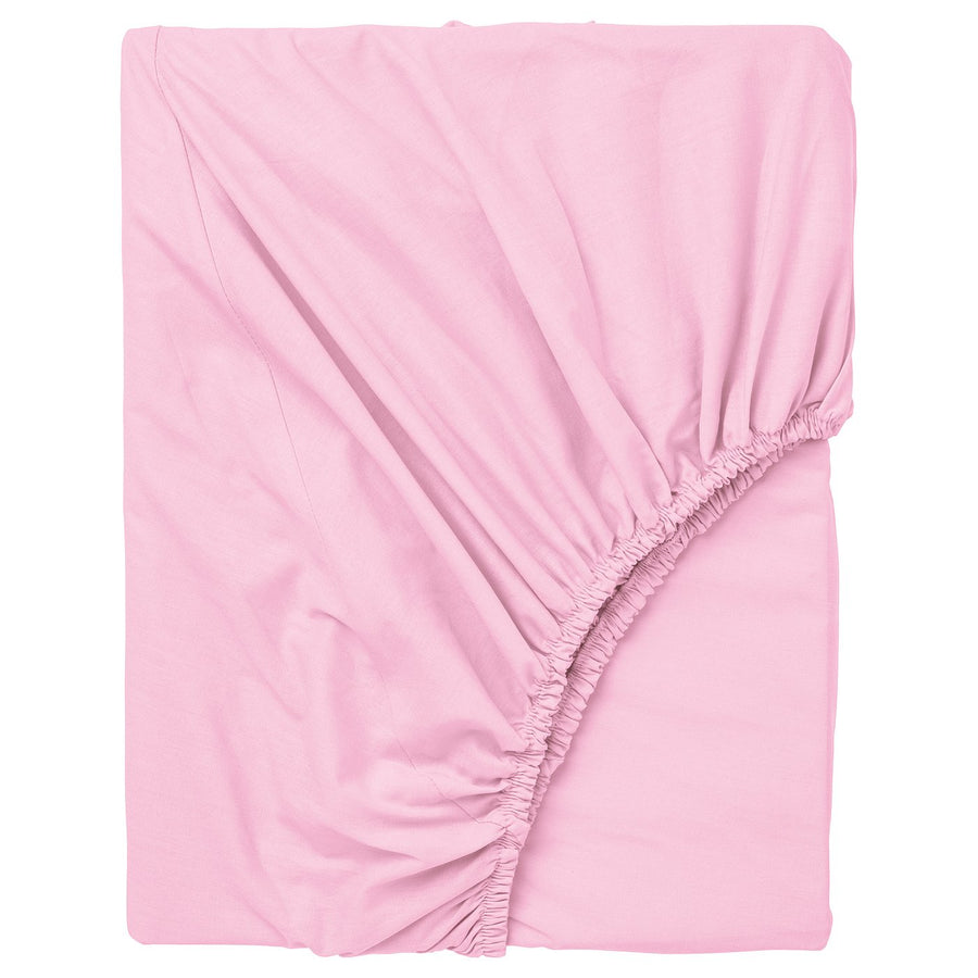 DVALA fitted sheet, pink, 160x200 cm