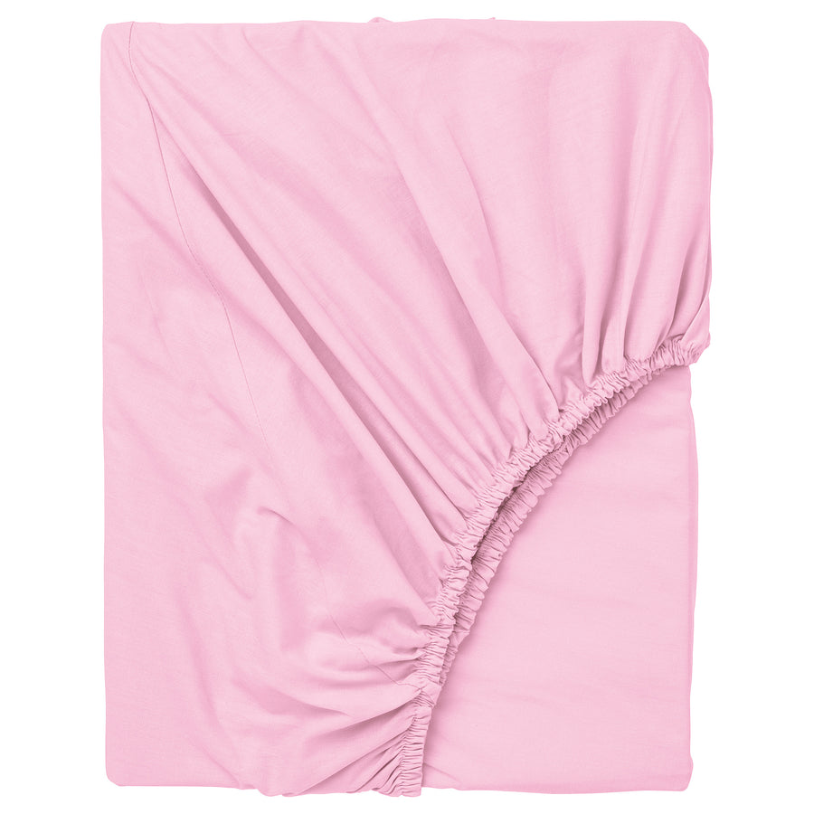DVALA fitted sheet, pink, 200x180 cm