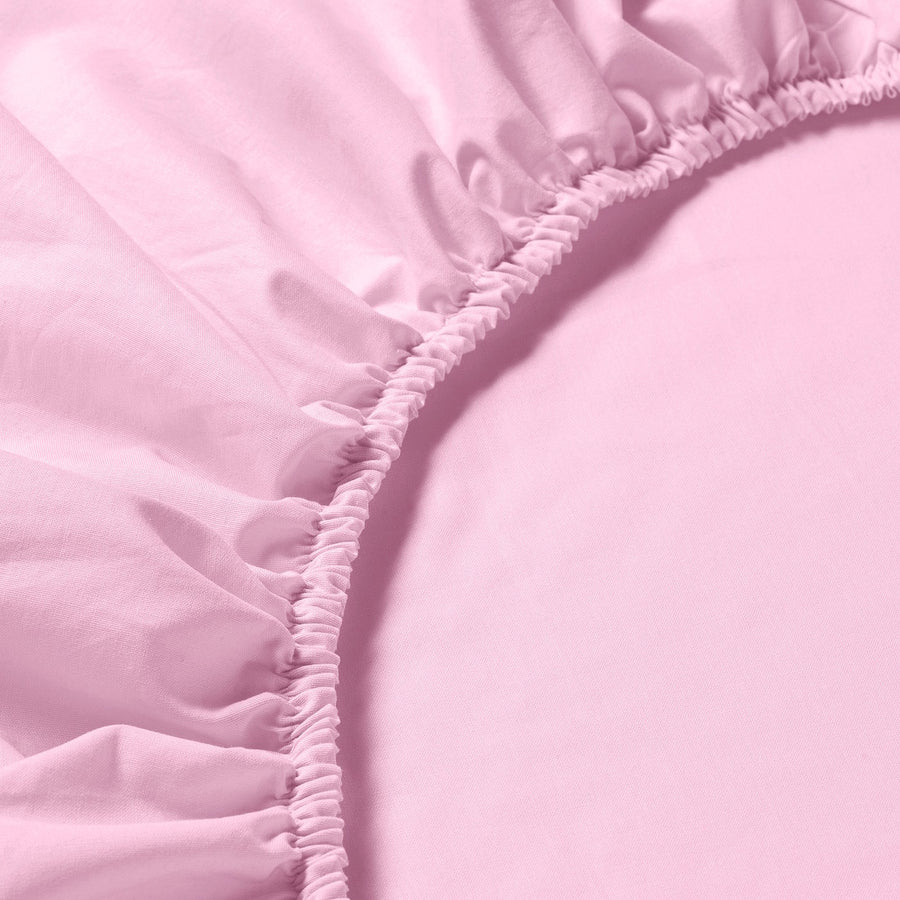 DVALA fitted sheet, pink, 160x200 cm
